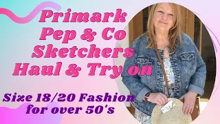 SIZE 18/20 PRIMARK HAUL AND TRY ON, PEP & CO HAT AND SUPER SKETCHER TRAINERS.