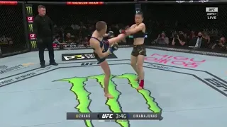 Thug Rose namajunas slo mo  KO vs Zheng Weili