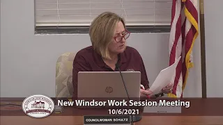 New Windsor Town Council Meeting 10/06/2021