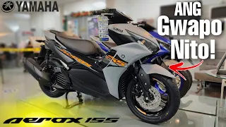 2023 New Yamaha Mio Aerox 155. Sobrang angas nito! 🤯 Color Matte Gray Black. Walkthrough Review.