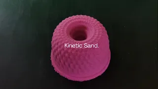 Super Crunchy ASMR Pink Kinetic Sand Use Garden Tools Mini🏡