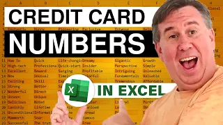 Excel - Entering Credit Card Numbers in Excel: Episode 1702