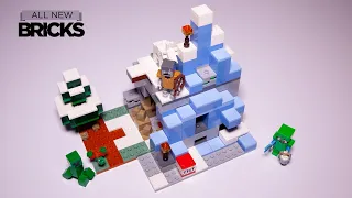 Lego Minecraft 21243 The Frozen Peaks Speed Build