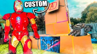 Ultimate Iron Man Box Fort Base - Custom Iron Man Suit & Avengers Tower