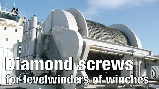 Diamond screw levelwinder for heavy duty winches