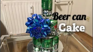 Beer can cake | surprise birthday gift idea | in 12 beer tins | for my husband | #25