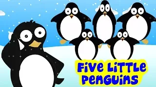 пять маленьких пингвинов | песни для детей | детские рифмы | Five Little Penguins | Baby Rhymes