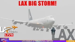 🔴LIVE BIG LAX STORM! | LAX LIVE | LAX Plane Spotting