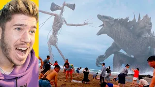 СИРЕНОГОЛОВЫЙ ПРОТИВ ГОДЗИЛЛЫ В РЕАЛЬНОЙ ЖИЗНИ! Godzilla vs. Siren Head in real life 哥吉拉大戰警笛頭