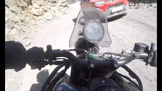 ROYAL ENFIELD HIMALAYAN NEARLY HITS CAR!