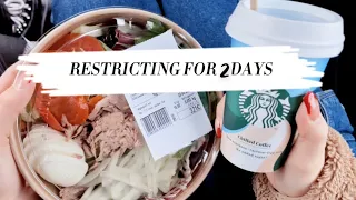 TW: restricting for 2 days after a binge