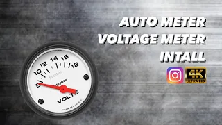 Auto Meter Voltage Meter Gauge Install 4K