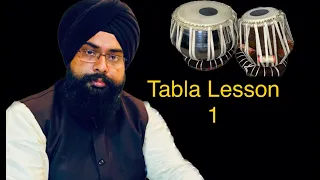 Tabla lesson 1 Tabla lesson for beginners in Hindi with English subtitles Rajvinder Singh