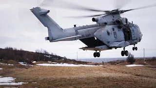 Royal Marines training during exercise Cold Response 2022 in Norway