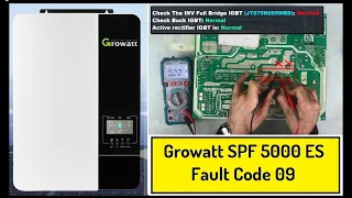 Solar Inverter & Charger Growatt SPF 5000 ES: Fault code 09