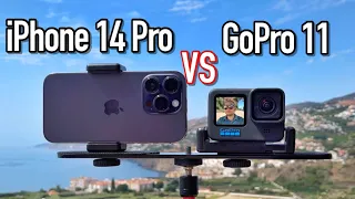 GoPro Hero 11 Black VS iPhone 14 Pro Camera Comparison!