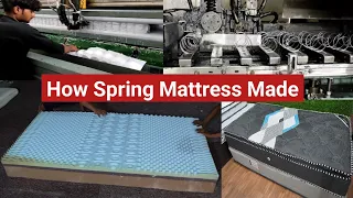 How Spring Mattress Made in Factory? Online Pocket Spring with 5 Zone Support Memory foam mattress!