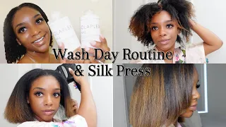 WASH DAY ROUTINE & SILK PRESS | Olaplex, My Natural Hair Journey, & Why I'm A Straight Hair Natural