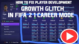 FIFA 21 HOW TO FIX PLAYERS WONT GROW IN CAREER MODE BEST METHOD