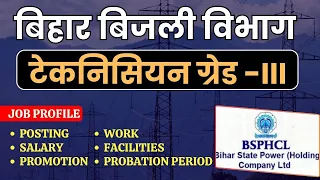 BSPHCL Technician Grade 3 Job Profile | Bihar Bijli Vibhag Vacancy 2024