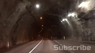 Driving through the vestrahorn tunnel