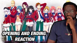 WHAT IS THIS SHOW?! | Classroom of the Elite Opening and ending Reaction