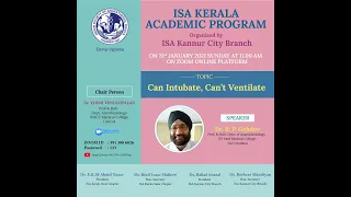 Can Intubate, Cant Ventilate, ISA Kerala Academic Program