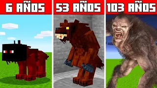 SOBREVIVÍ 103 AÑOS como un HOMBRE LOBO🐺 en Minecraft