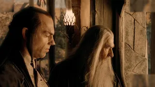 Элронд и Гэндальф говорят о Фродо, кольце и Арагорне