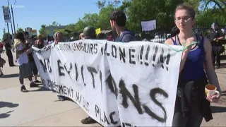 Protesters clash with deputies clearing out South Sacramento homeless camp