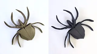 Origami SPIDER tutorial | How to make a paper spider