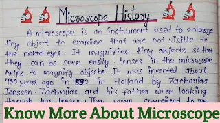 History Of Microscope In English | All About Microscope Paragraph  Microscope Introduction Essay For