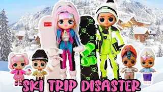 LOL Family Ski Trip DISASTER! OMG Doll Stories