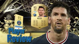 93 MESSI PLAYER REVIEW!! FIFA 22 ULTIMATE TEAM! #fifa22