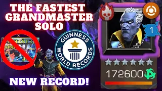 Grandmaster WORLD RECORD Solo: 4:14 Secs! | Marvel Contest of Champions