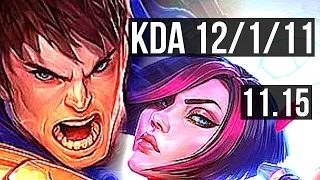 GAREN vs FIORA (TOP) | 12/1/11, Rank 6 Garen, 6 solo kills, 500+ games | BR Grandmaster | v11.15