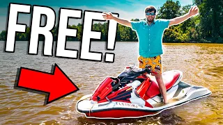 ABANDONED JET SKI RESCUE! ITS ALL OURS! *TURBO CHARGED*