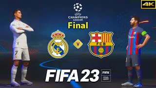 FIFA 23 - REAL MADRID vs. FC BARCELONA - Ft. Ronaldo, Messi - UCL Final - PS5™ [4K]