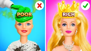 RICH VS BROKE DOLL MAKEOVER🎀✨ Brilliant Gadgets and Cool Doll’s Hacks By YOWZA