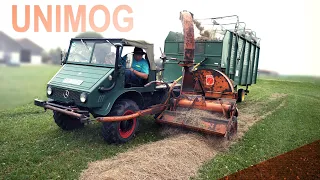 Vorführung: UNIMOG 411 mit Speiser Scampolo-U und Köla-Automatik-Wagen