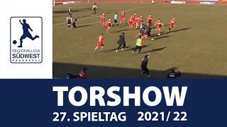 Regionalliga Südwest: Die Torshow zum 27. Spieltag 2021/2022