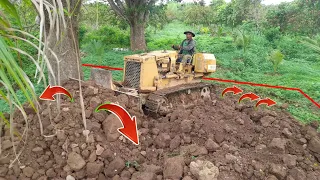 Bulldozer pushing the soil in forest and mango farm !!! complete 100 % !! mitsubishi bd2f working