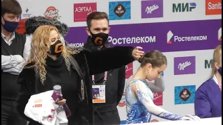 Камила Валиева разминка перед КП Чемпионат России 2021 25.12.2020