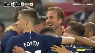 Incredible half way goal from Harry Kane in 93rd against Juventus