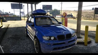 GTA 5 BMW X5 E53 4.8is Chiliad Climbing Offroad Driving [Steering Wheel + Shifter]