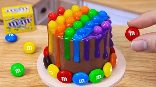 Yummy Chocolate Cake 🌈🍰 Extremely Tasty Miniature Rainbow Chocolate Cake Decorating
