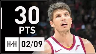 Kyle Korver Full Highlights Cavaliers vs Hawks (2018.02.09) - 30 Points, 7 Threes!