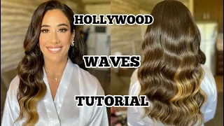 Secrets to Perfect Hollywood Waves on Long Natural Hair | Wedding Hair Tutorial