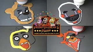Five Nights at Freddy's Pancake Art - Fazbear, The Puppet, Chica, Foxy / Satisfying Video For Kids