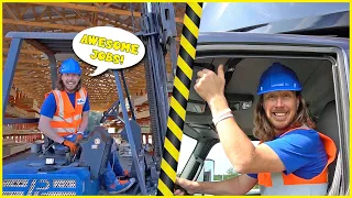 Awesome Jobs for Children | Truck Driver Job | Excavator for Kids